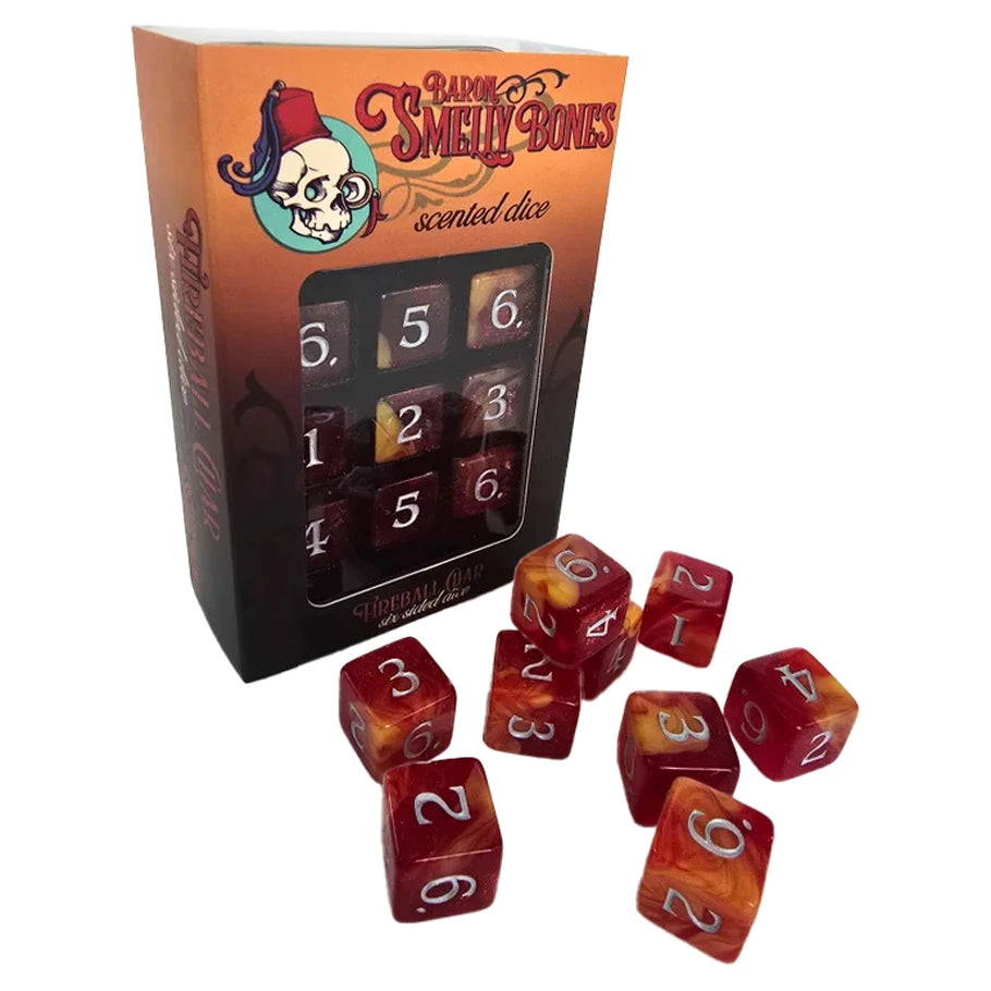 Dice Studio Woe: 9d6 Scented Dice: Fireball Char
