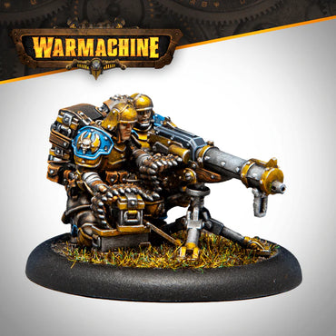 Warmachine: Cygnar Gravediggers Solo - Heavy Machinegun Crew
