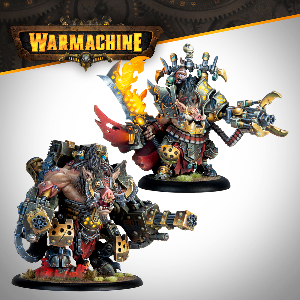 Warmachine: Mercenary Solo & Super Heavy Warbeast - Emperor Carver Ultimus Esquire III & War Boar MMD47