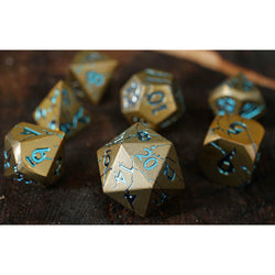 Dice Forged: Poly 7 set Metal Cracked