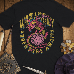 T-Shirt Wizardly: Adventure Awaits Dragon D20 Premium