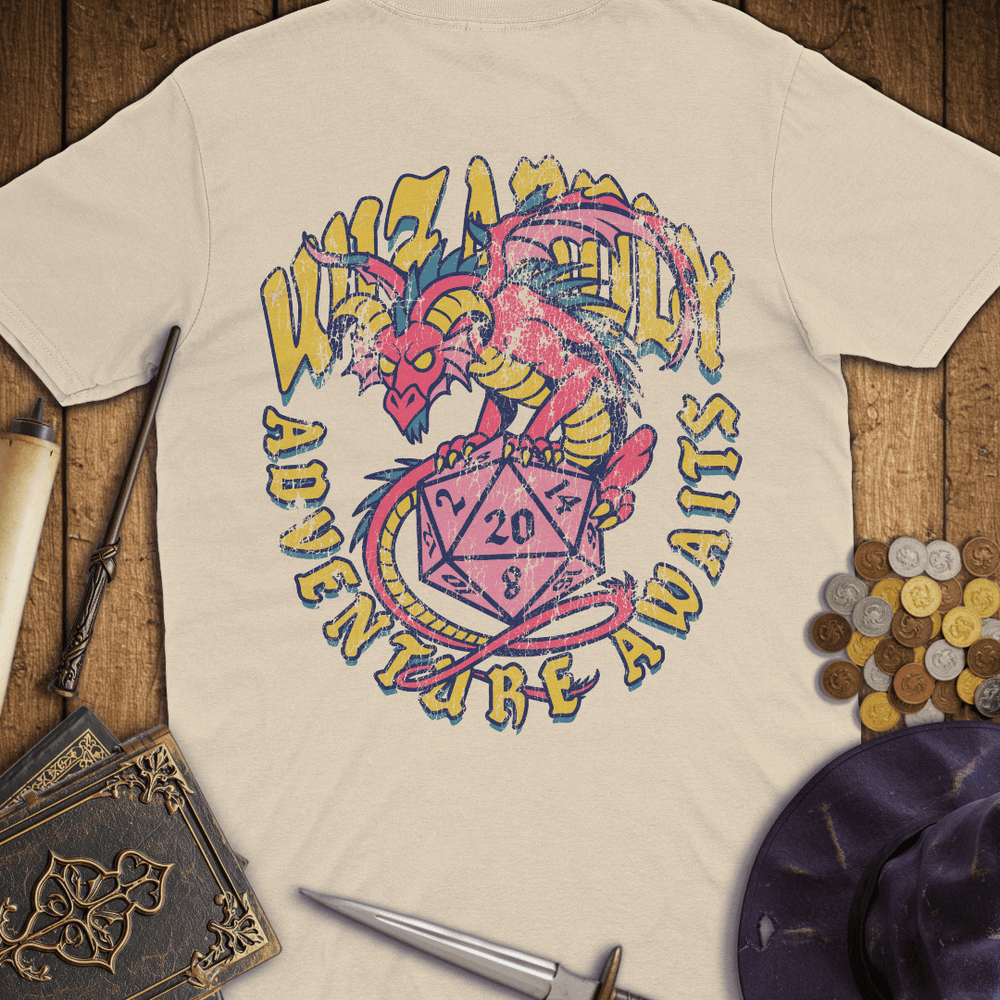 T-Shirt Wizardly: Adventure Awaits Dragon D20 Premium