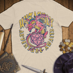 T-Shirt Wizardly: Adventure Awaits Dragon D20 Premium