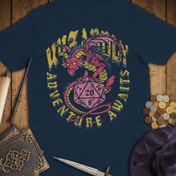 T-Shirt Wizardly: Adventure Awaits Dragon D20 Premium
