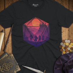 T-Shirt Wizardly: Adventure Party Purple D20 Hexagon