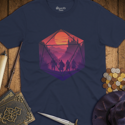T-Shirt Wizardly: Adventure Party Purple D20 Hexagon