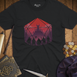 T-Shirt Wizardly: Adventure Party Red D20 Hexagon