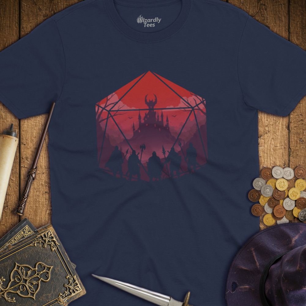 T-Shirt Wizardly: Adventure Party Red D20 Hexagon