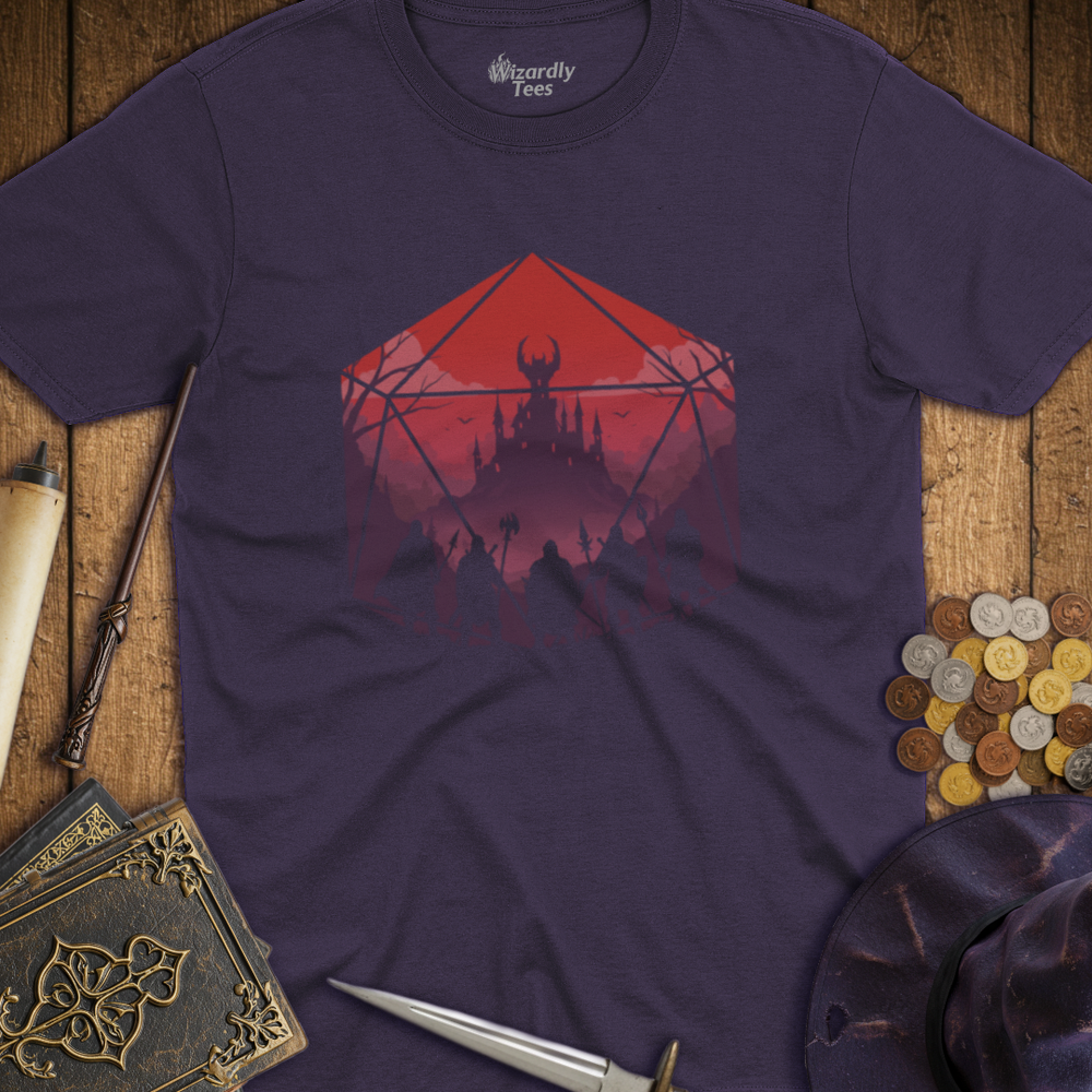 T-Shirt Wizardly: Adventure Party Red D20 Hexagon