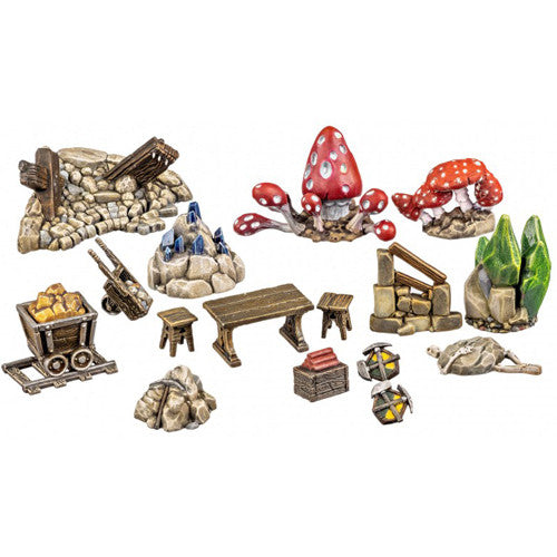 Dungeons & Lasers Fantasy Terrain: Dwarven Mine Props