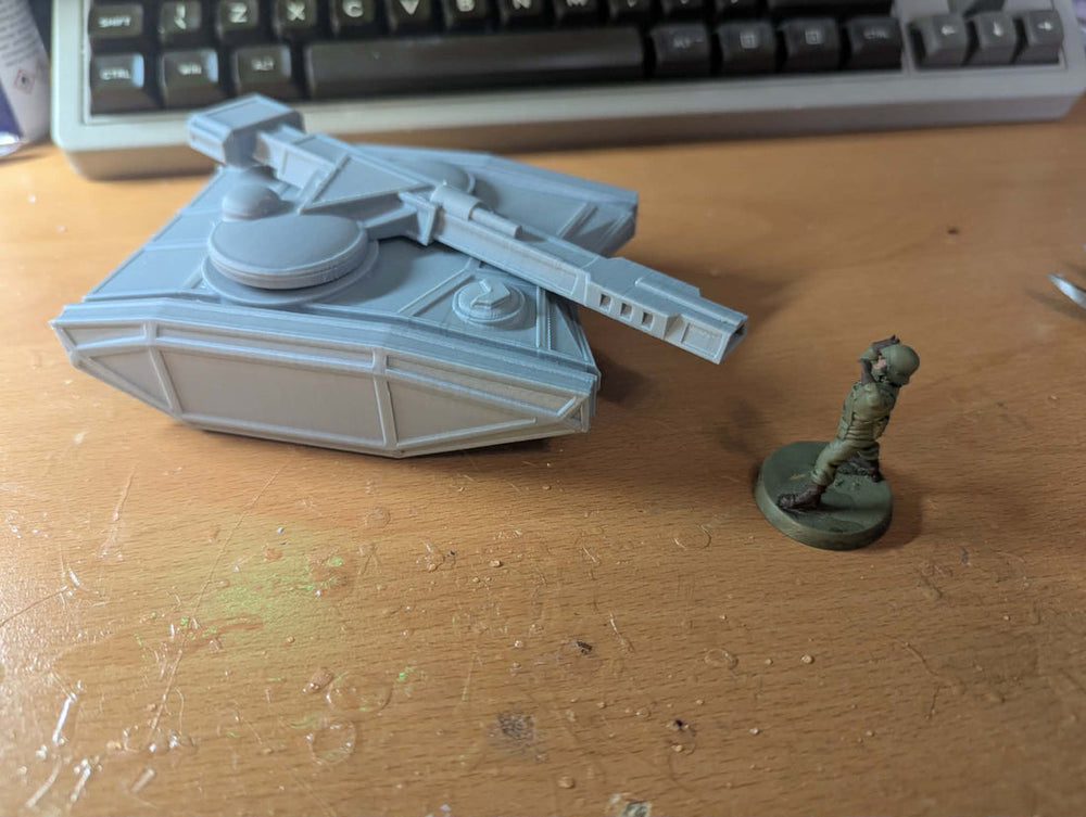 Mini Crooked Sci-Fi: Electron Tank - Large (3D Print)