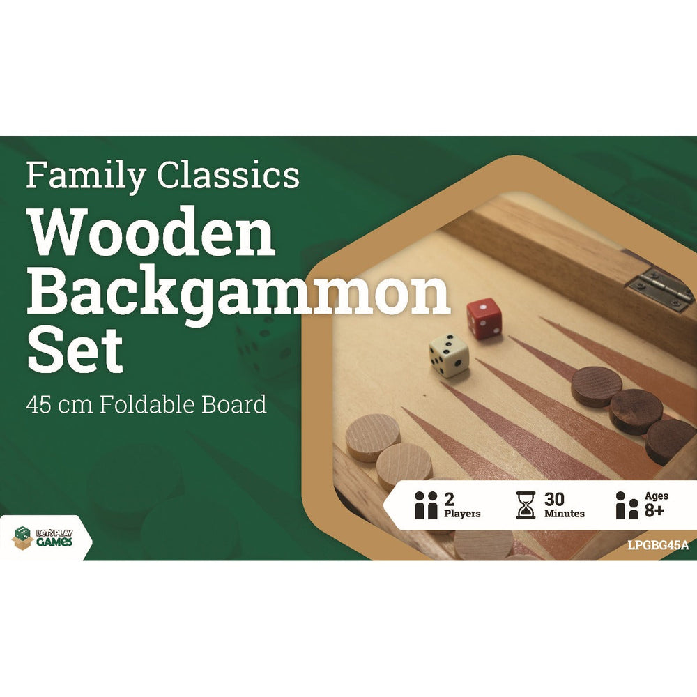 Backgammon LPG Classics: Wooden Folding Case 45cm