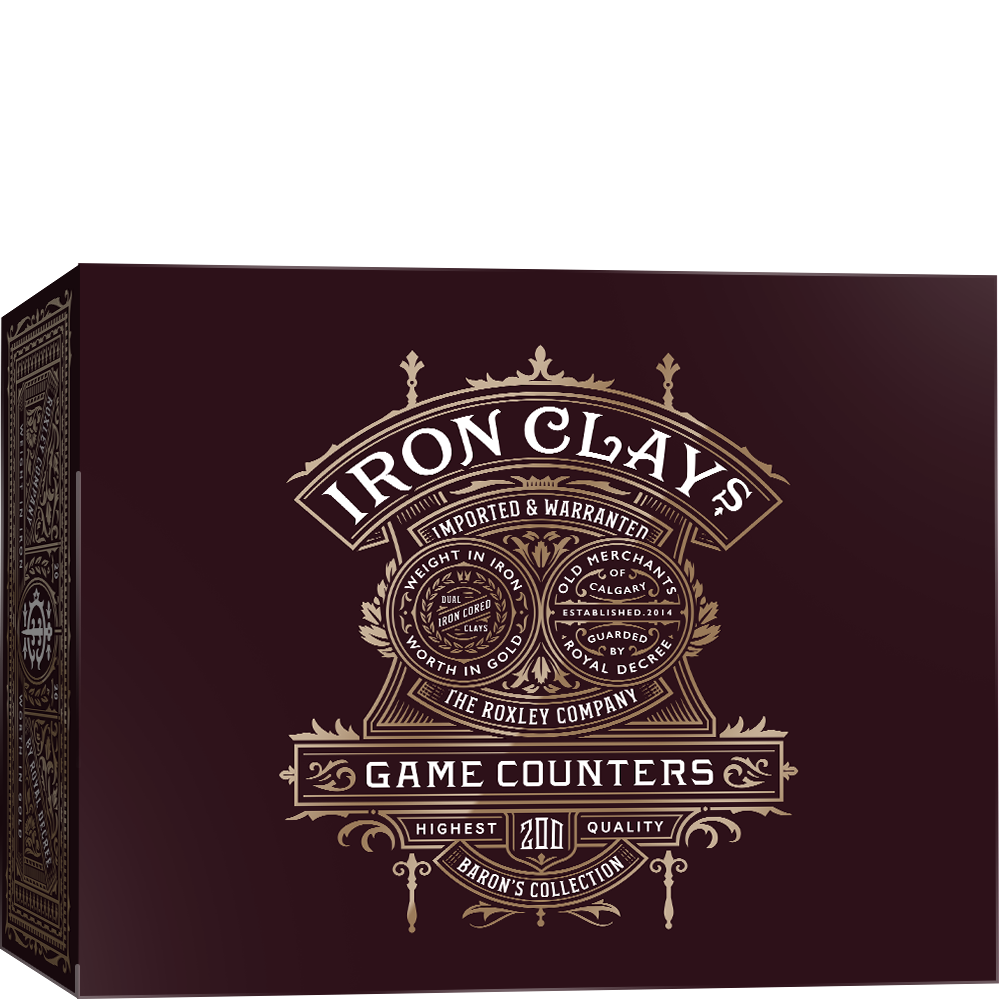 Iron Clays: 200 Printed Box With Chips