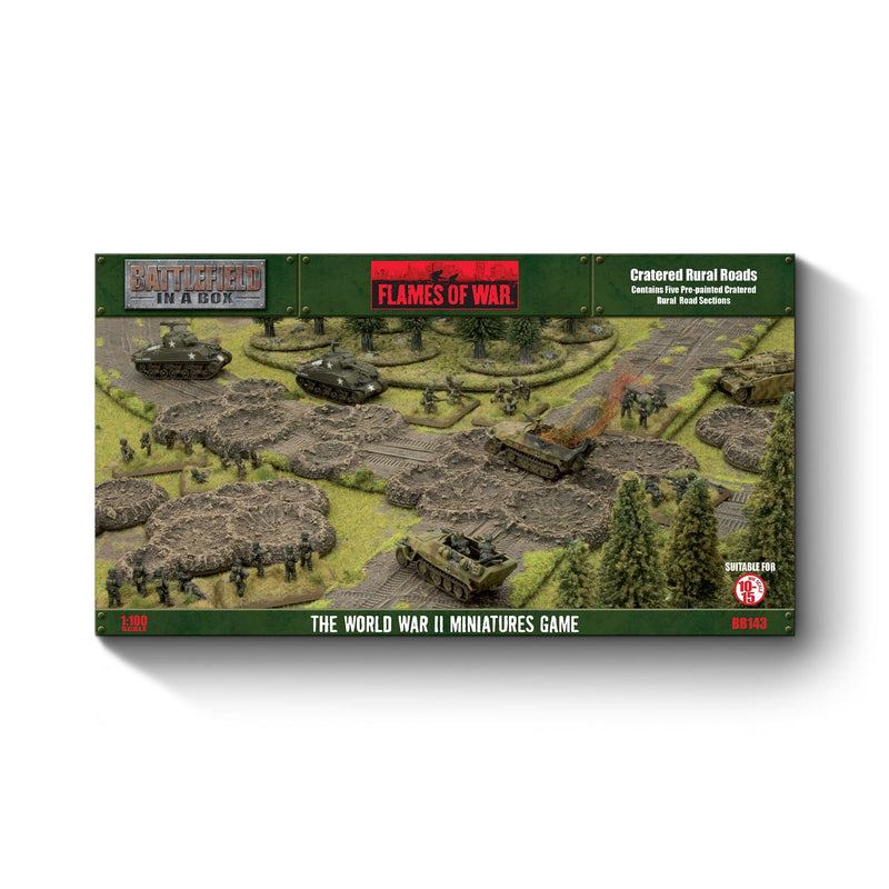 Terrain GF9 Battlefield in a Box: Travel Cratered Rural Roads (x6) - Limited Edition