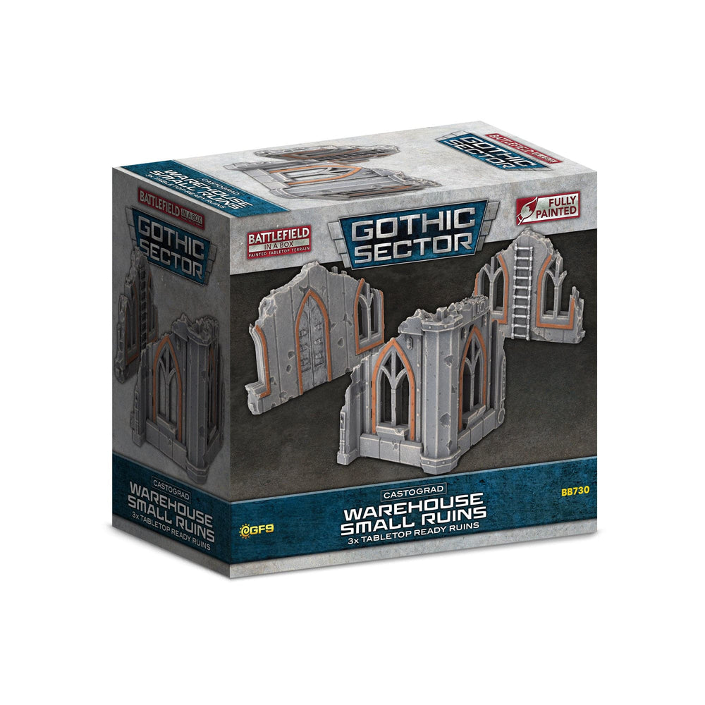 Terrain GF9 Battlefield in a Box: Gothic Sector- Castograd Warehouse Small Ruins (x3)