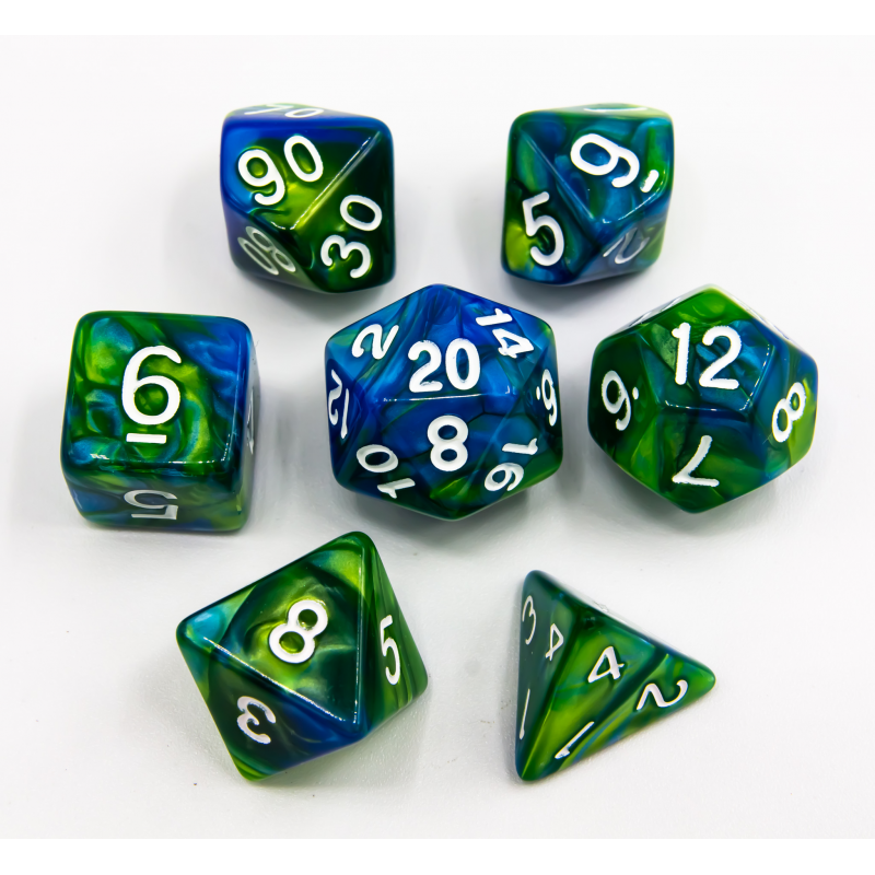 Dice Critical Hit: Poly 7 Set Glitter Fusion