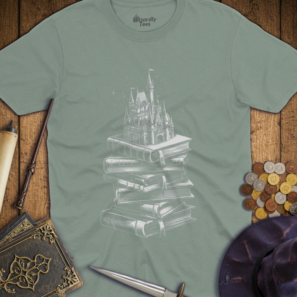 T-Shirt Wizardly: Books Castles & Magic