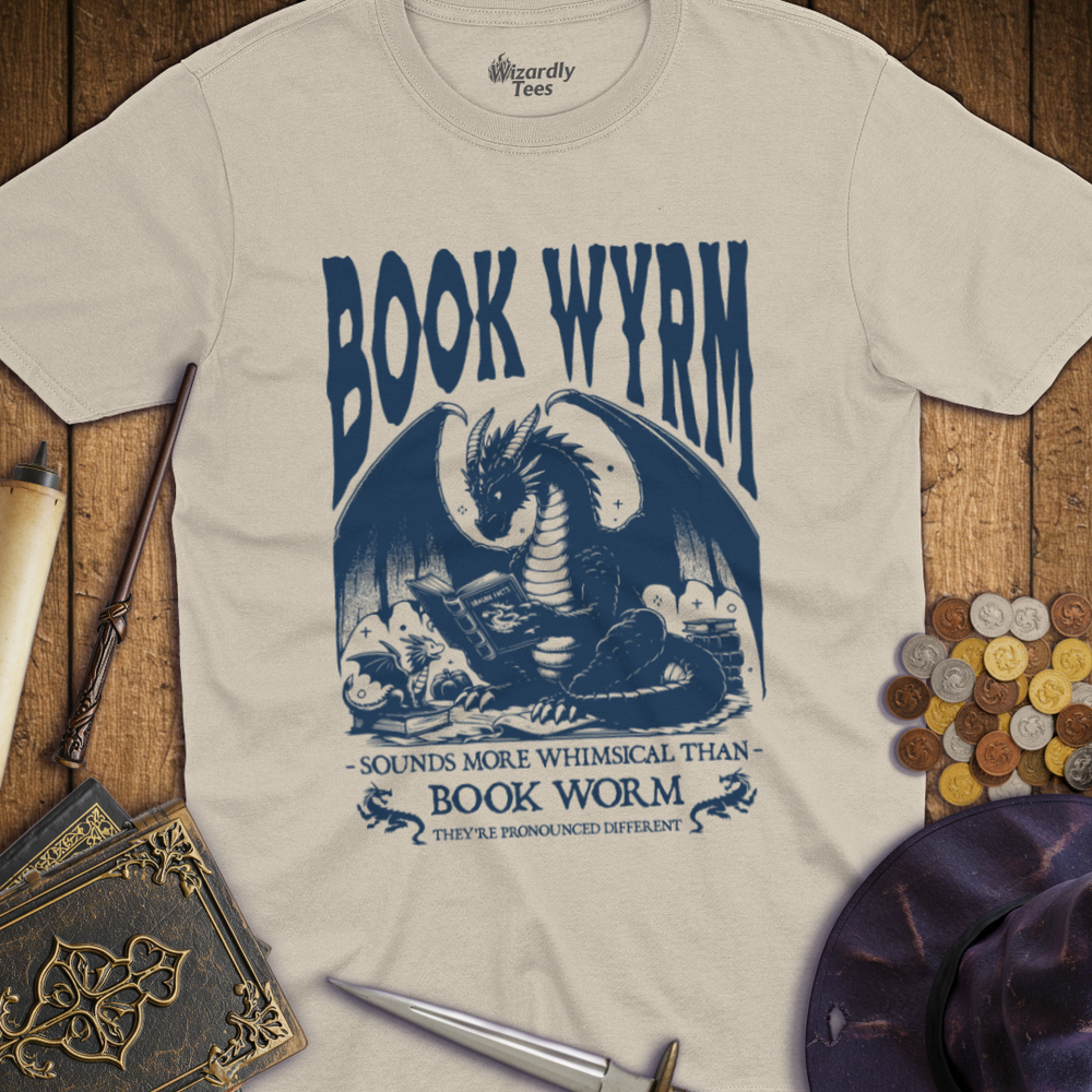 T-Shirt Wizardly: Book Wyrm Dragon