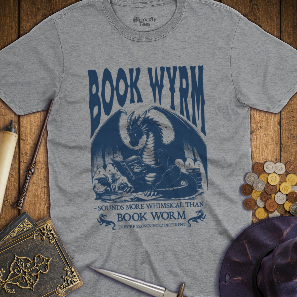T-Shirt Wizardly: Book Wyrm Dragon
