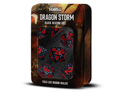 Dice Fanroll: Poly 7-set Silicone: Dragon Storm - Dragon Scales