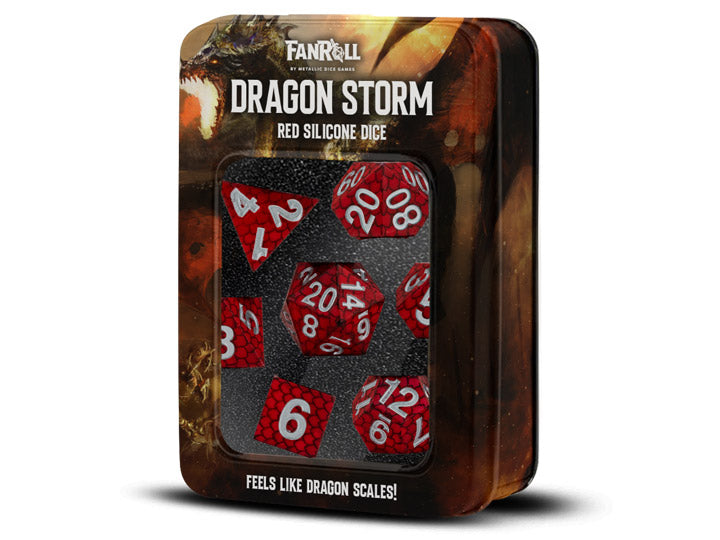 Dice Fanroll: Poly 7-set Silicone: Dragon Storm - Dragon Scales