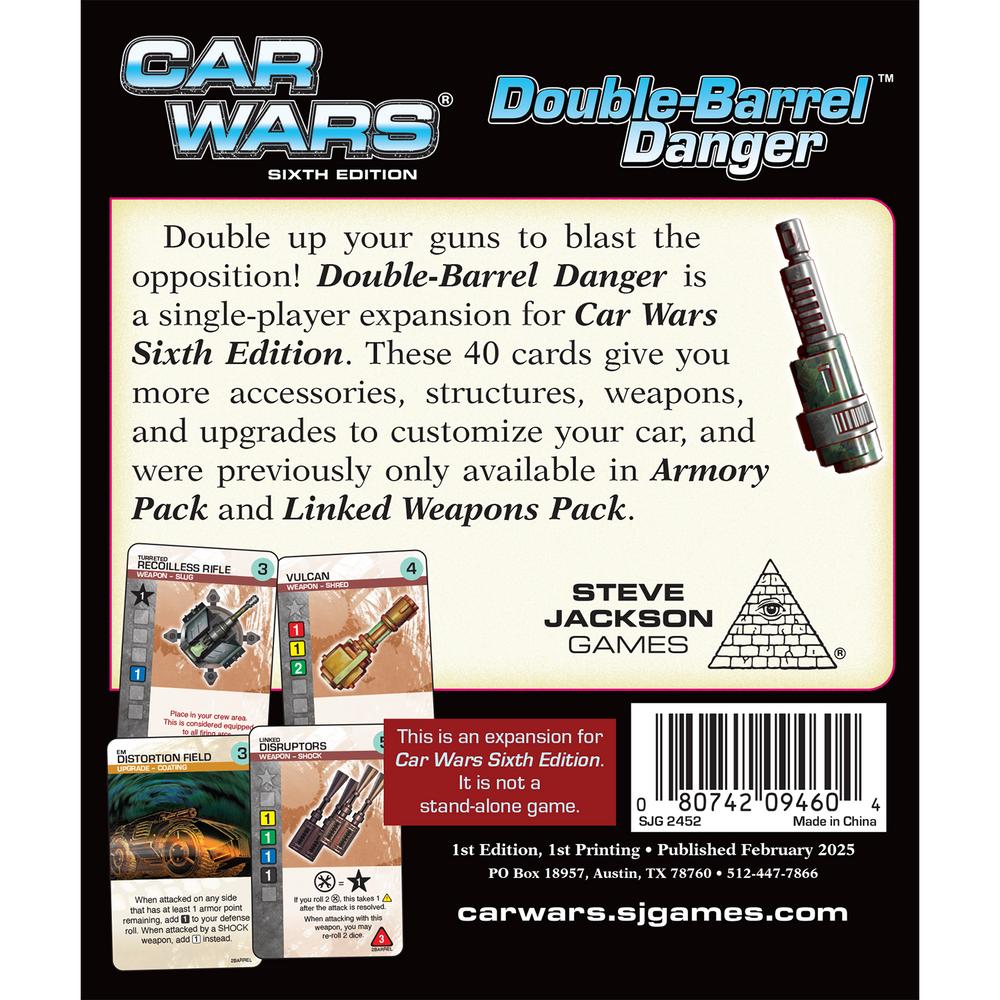 Car Wars: Cards - Double-Barrel Danger