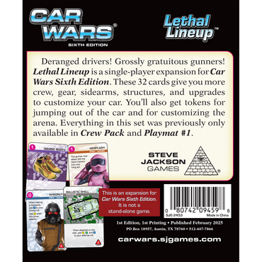 Car Wars: Cards - Lethal Lineup