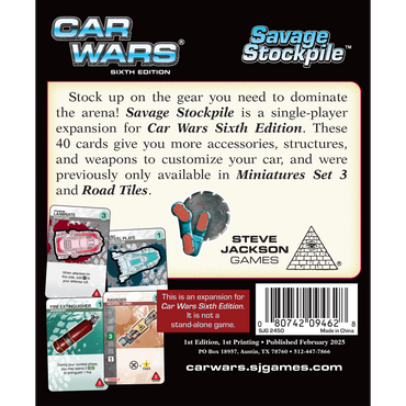 Car Wars: Cards - Savage Stockpile