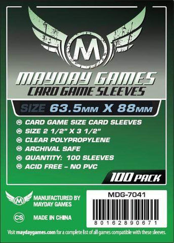 Boardgame Sleeves Mayday: Standard 63.5x88mm - Green