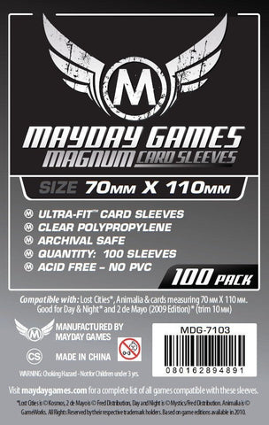 Boardgame Sleeves Mayday: Lost Cities Card Sleeves (70mm x 110 mm)