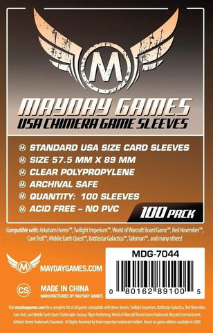 Boardgame Sleeves Mayday: USA Chimera Orange 100pc