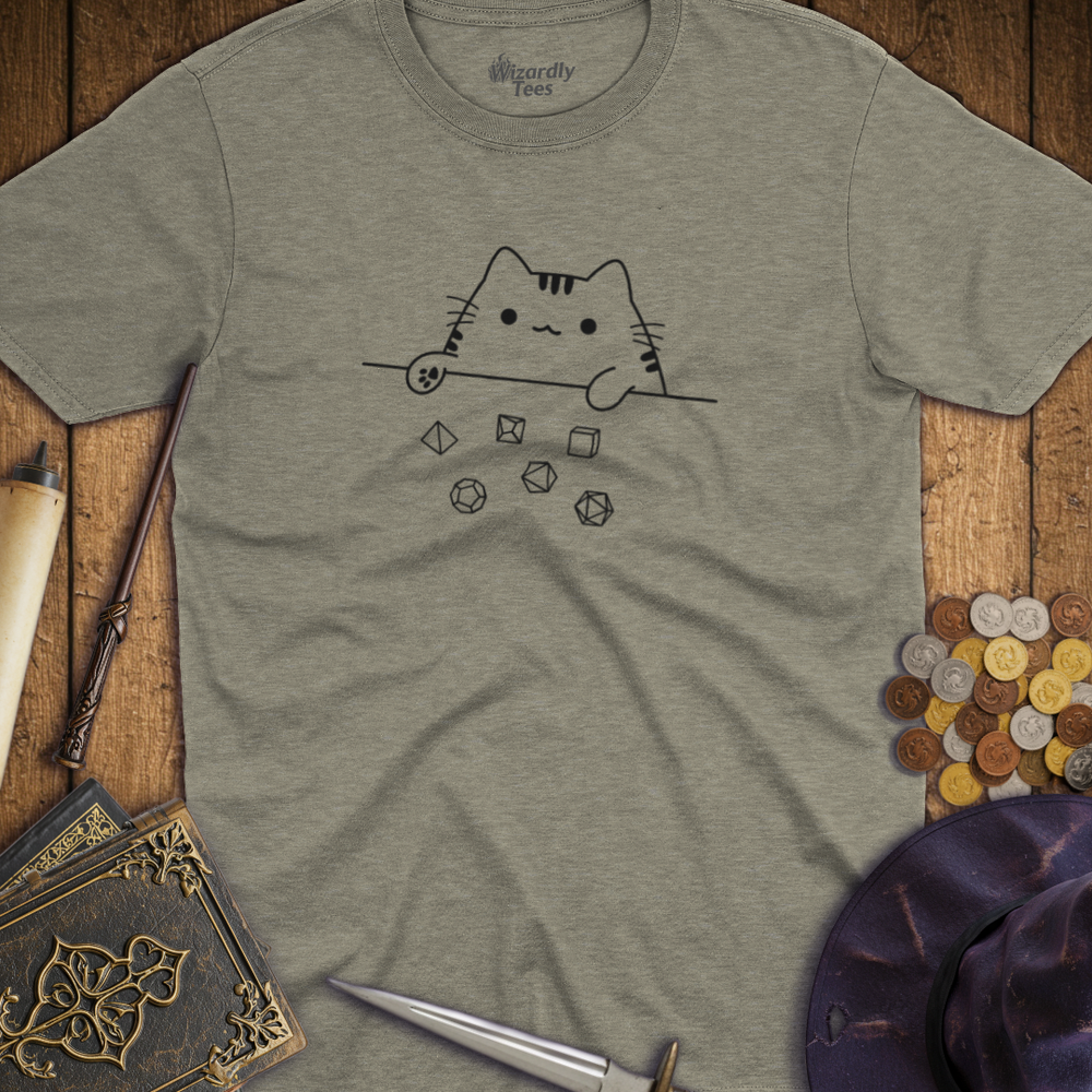 T-Shirt Wizardly: Cat Dice TALL
