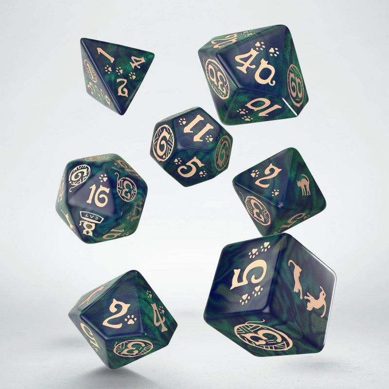 Dice Q-Workshop Poly 7 Set Cats