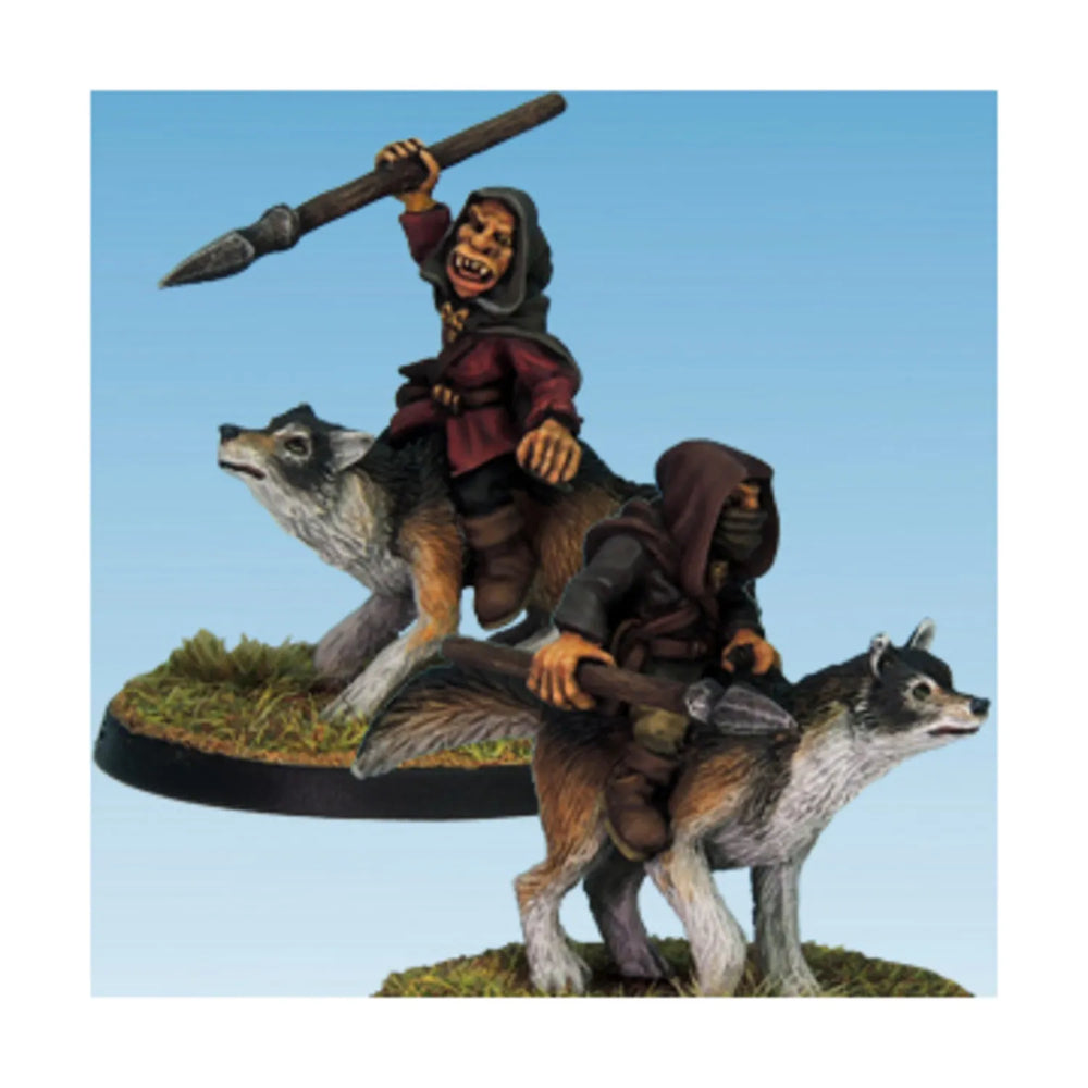 Mini Crooked Fantasy: Goblin Wolf Rider Spears (2)