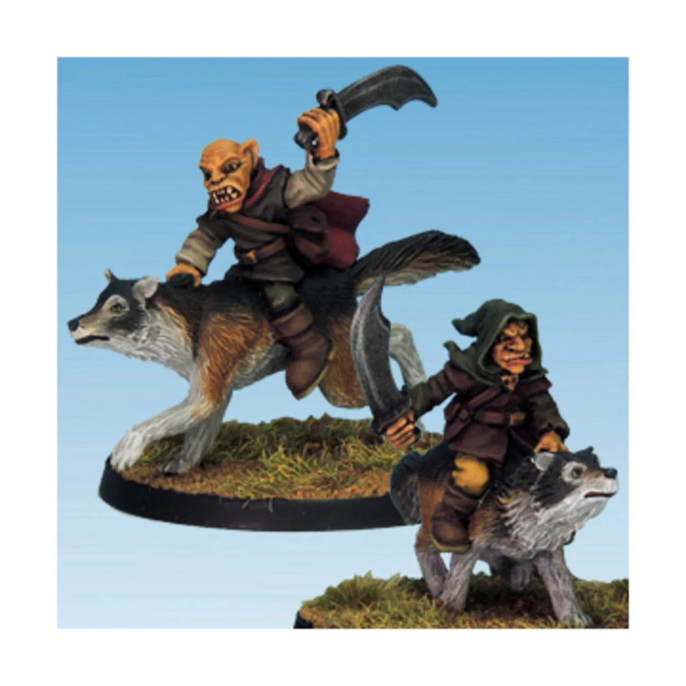 Mini Crooked Fantasy: Goblin Wolf Rider Swords (2)