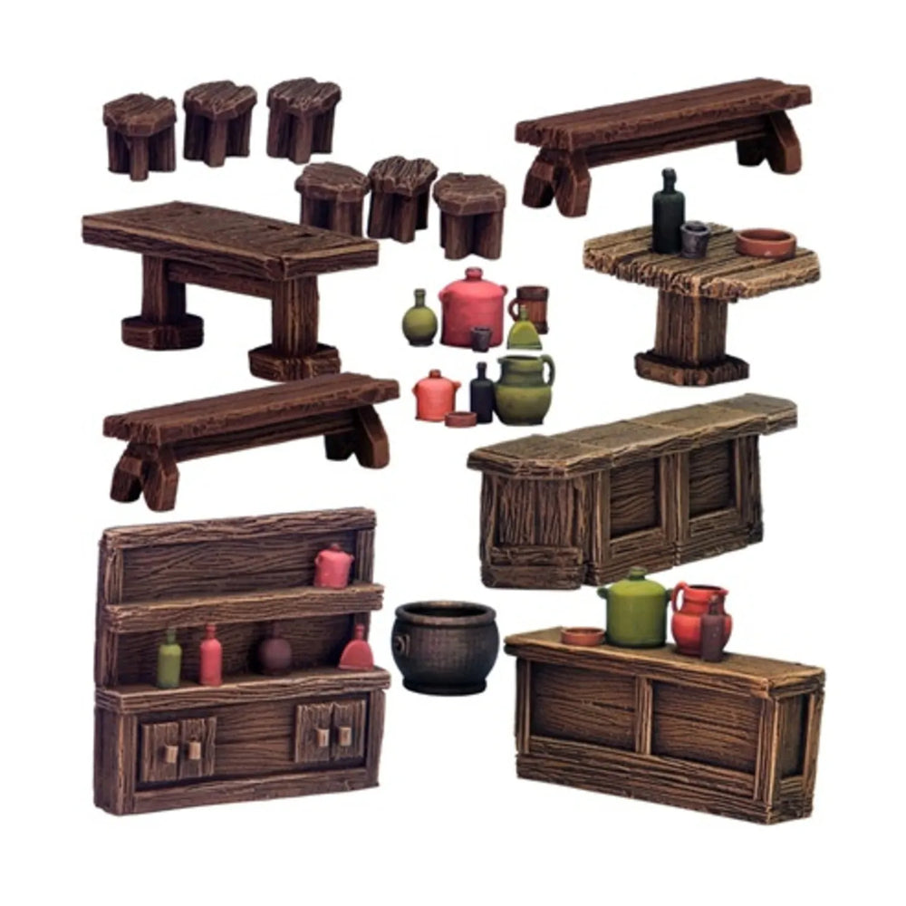 Mini Terrain Crooked: Tavern Terrain Set (26)