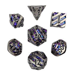 Dice Forged: Poly 7 set Metal Banded