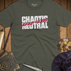 T-Shirt Wizardly: Chaotic Neutral Morally Flexible