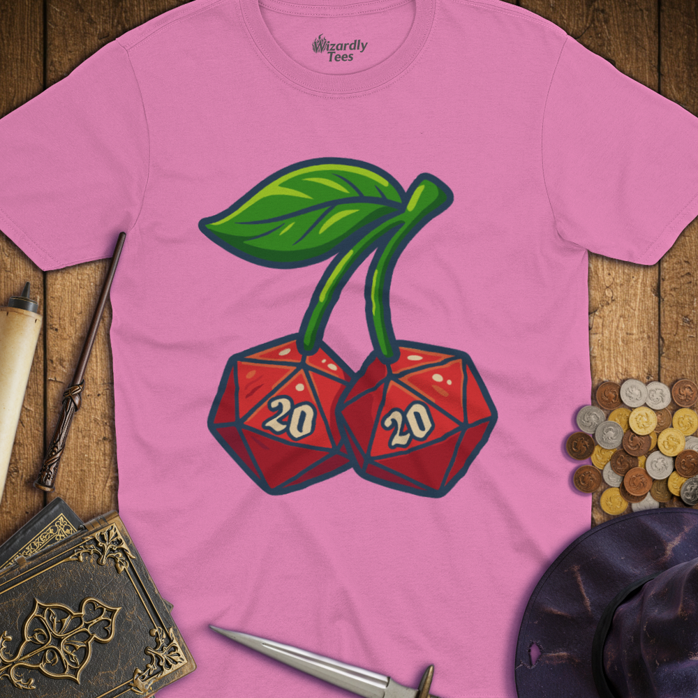 T-Shirt Wizardly: Cherry D20's