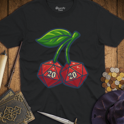 T-Shirt Wizardly: Cherry D20's