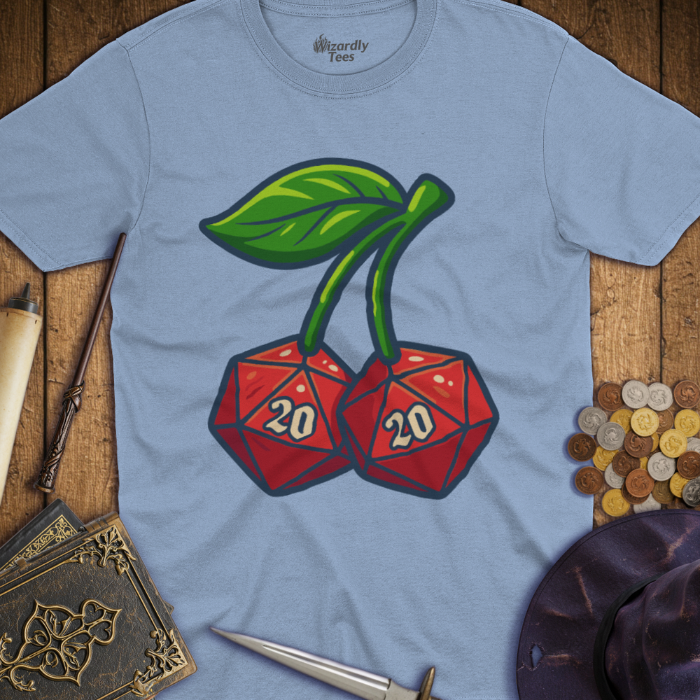 T-Shirt Wizardly: Cherry D20's