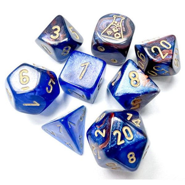 Dice Chessex: Poly 7 set Tube Lab Dice Lustrous