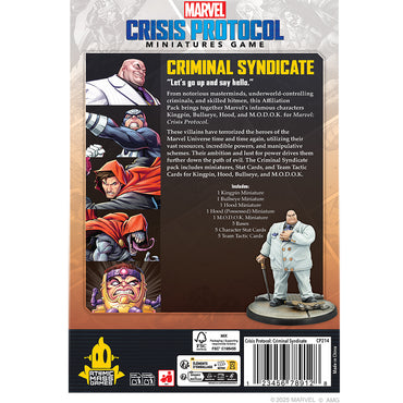 Marvel Crisis Protocol: Villain - Criminal Syndicate Affiliation Pack