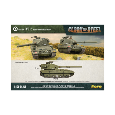 Clash of Steel: British - FV215 Heavy Armoured Troop (x3 Plastic)