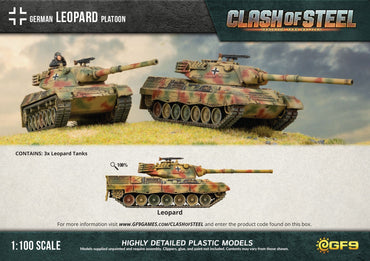 Clash of Steel: German - Leopard Platoon (x3 Plastic)