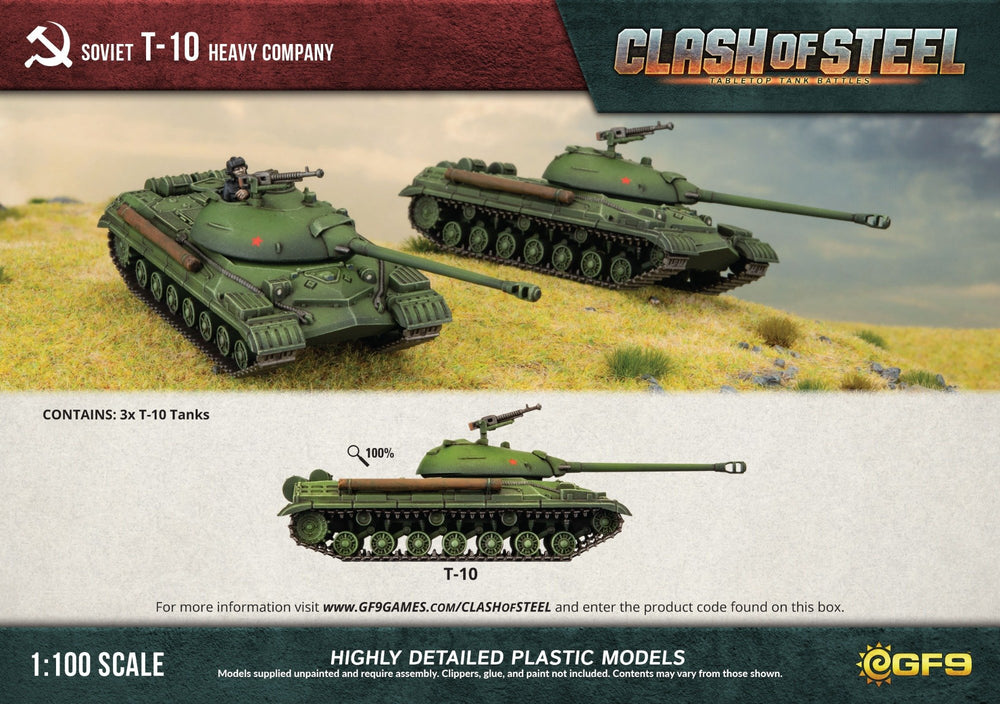 Clash of Steel: Soviet - T-10 Heavy Company (x3 Plastic)