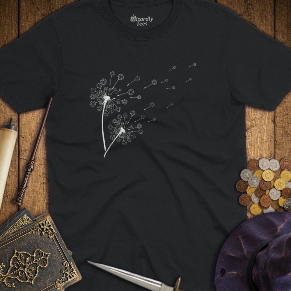 T-Shirt Wizardly: Dandelion D&D Dice