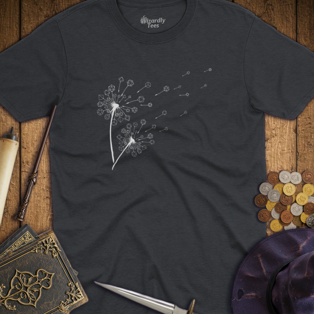 T-Shirt Wizardly: Dandelion D&D Dice