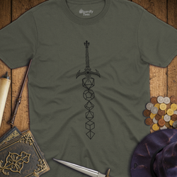 T-Shirt Wizardly: Dice Sword Black