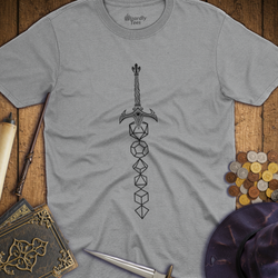 T-Shirt Wizardly: Dice Sword Black